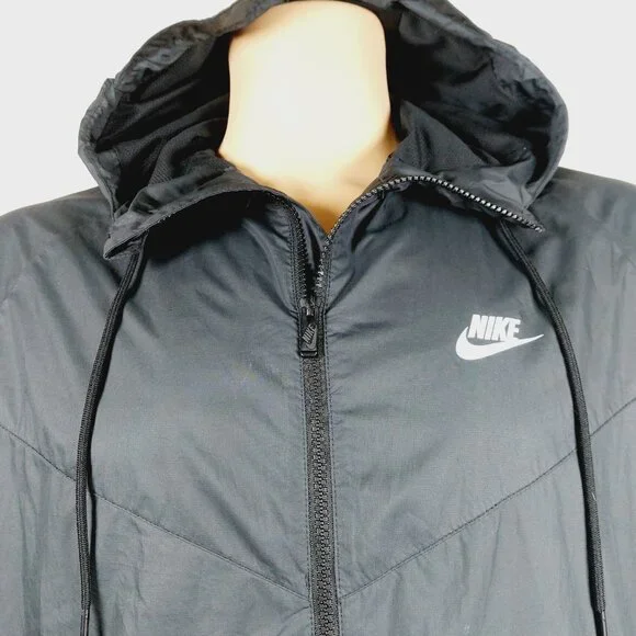 Nike Men's Black Sportswear Hooded Track Run Windrunner Jacket Size XL